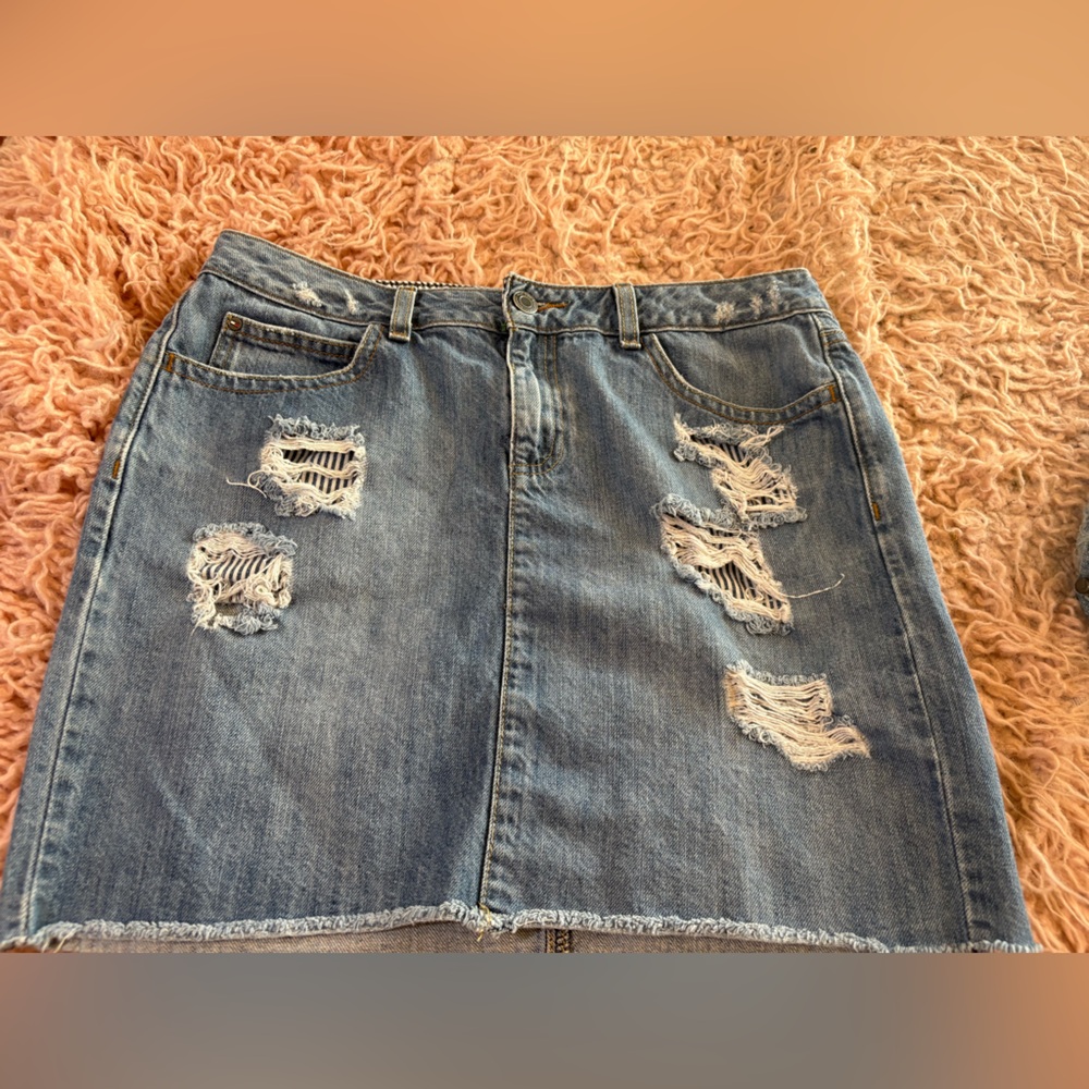Tommy Hilfiger Blue Distressed Slim Fit Jeans